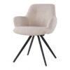 Eetkamerstoel Doreen - Beige - Boucle - Draaibaar